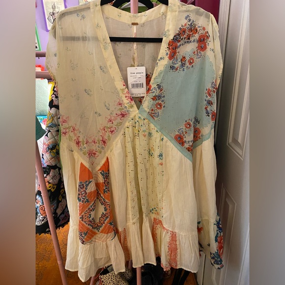 Free People Cream Floral Tunic - Picture 4 of 10